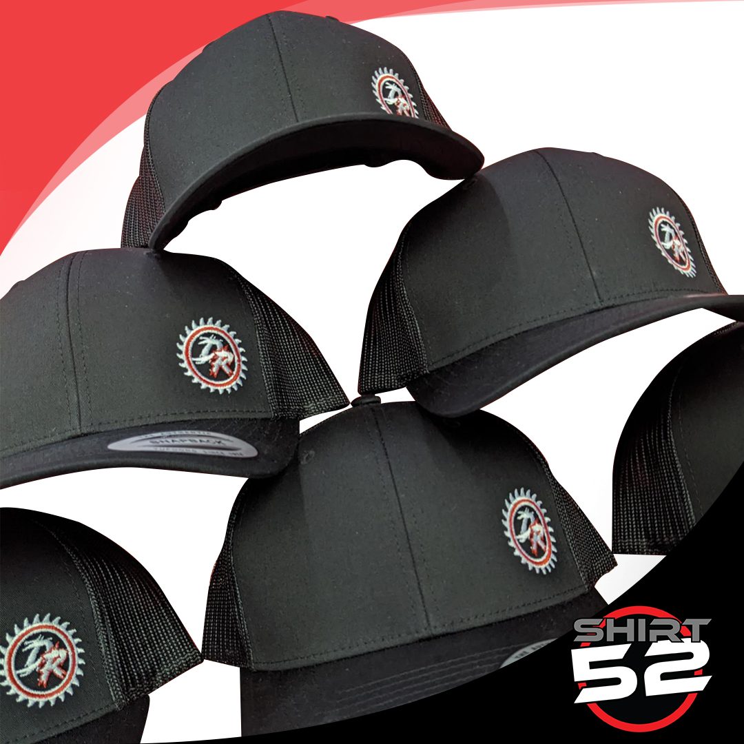 Custom embroidered hat — front view